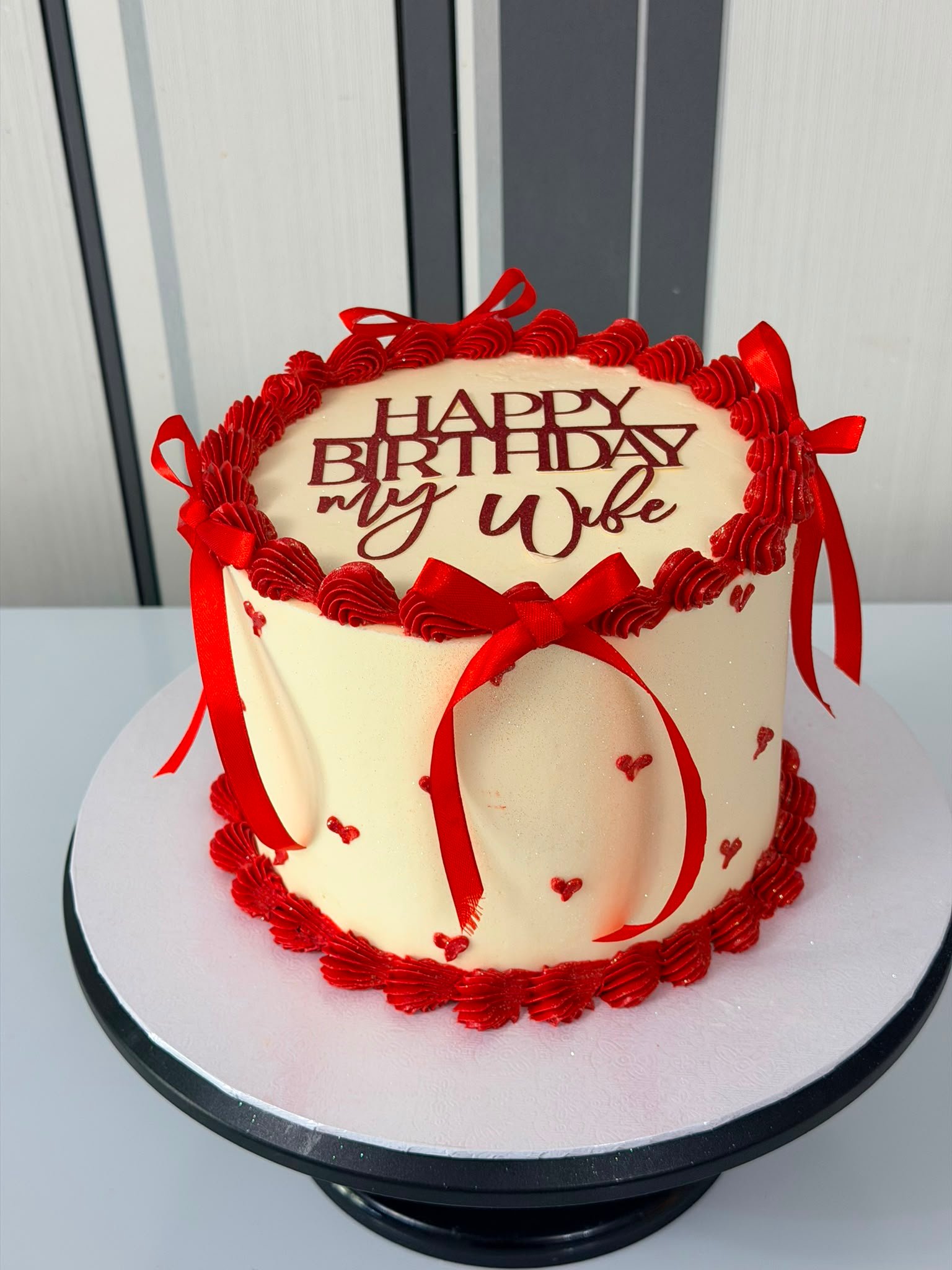 Red Ribbon Love Cake