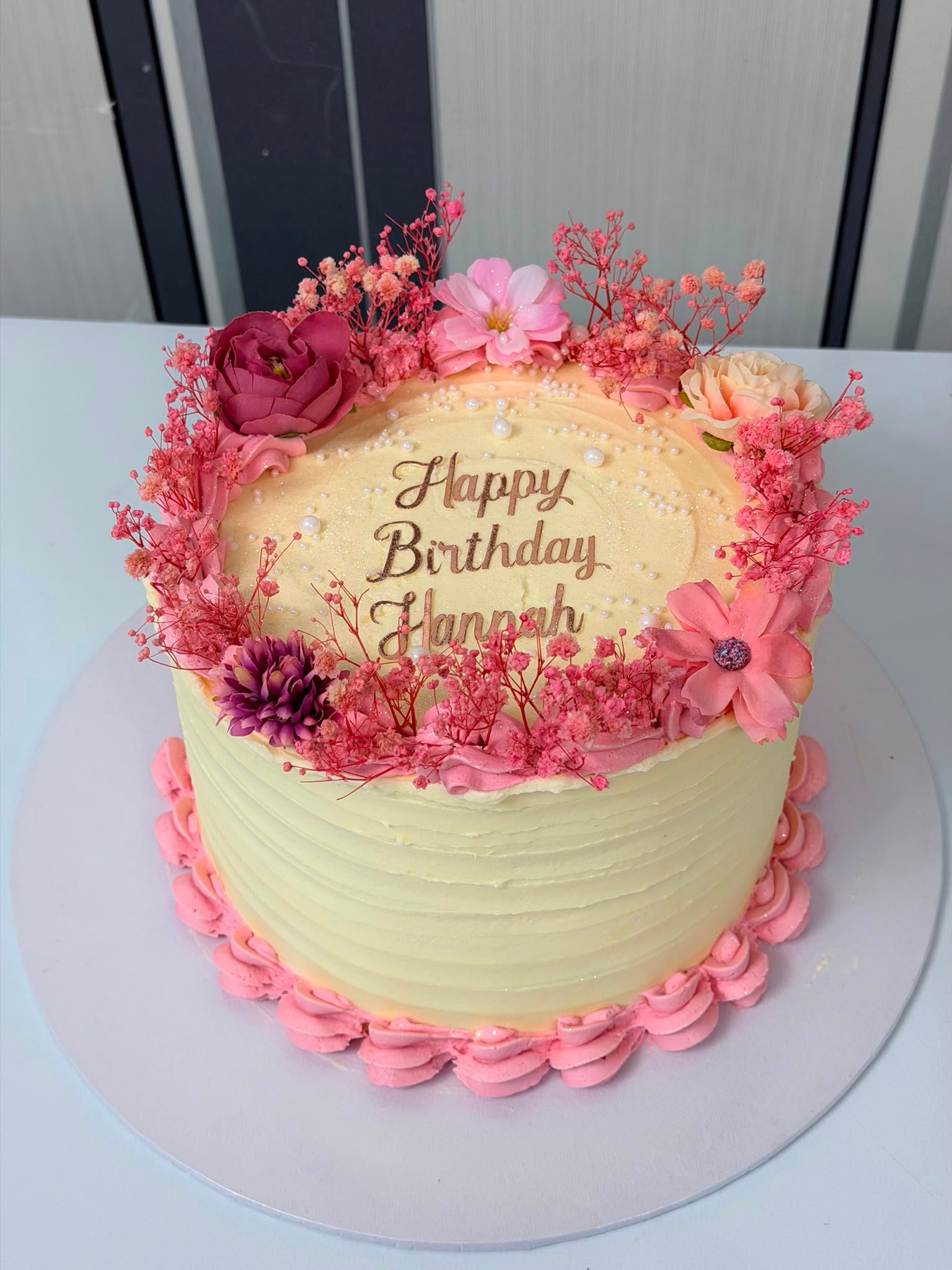 Blush Garden Floral Cake