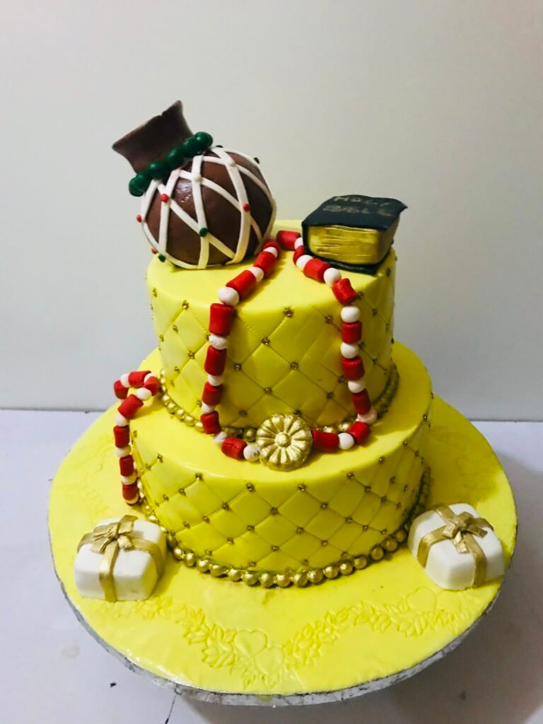 Sunshine Igbo Traditional Wedding Cake