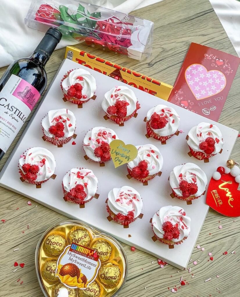 Valentine's Red & White Cupcakes